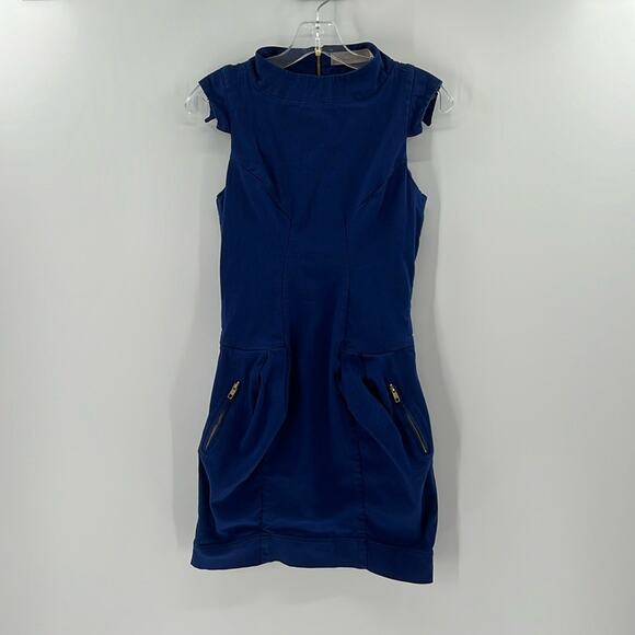 Preen by Thornton Bregazzi Knee Length Dress with pockets - Navy - Medium - Picture 1 of 7